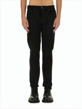 Pantaloni Torino Slim Fit Black Denim Pant With Classic Five-Pocket Design