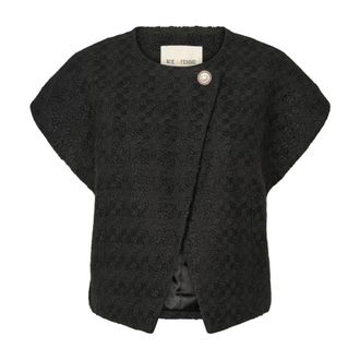Rue de Femme RUE de Femme - Kira vest - Dames - Jassen - Zwart - Maat: 2XL Zijde