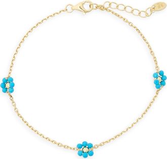 Argento Vivo Stone Station Bracelet in Gold at Nordstrom Rack