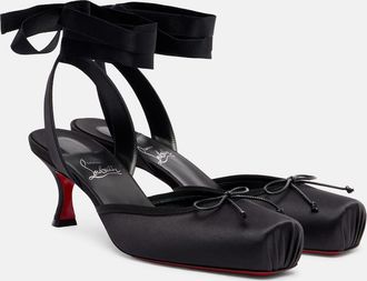 Christian Louboutin Cassia 55 satin slingback pumps