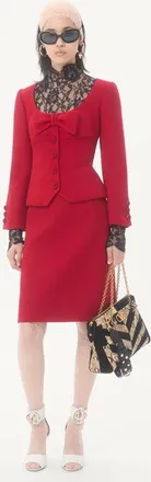 Valentino Gonna In Plain Wool Tweed Donna PARIS 36