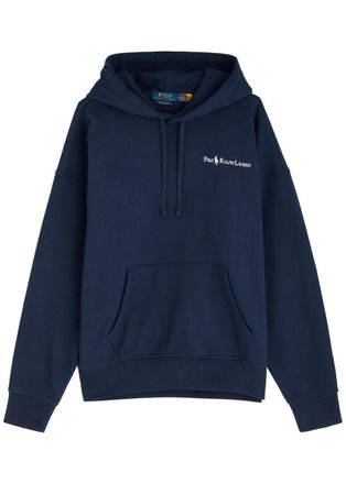 Polo Ralph Lauren Logo Hooded Cotton-blend Sweatshirt - Navy - XL