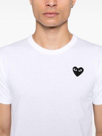 Comme Des Gar&ccedil;ons Heart-Patch T-Shirt - White