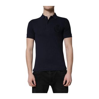 Dolce & Gabbana Heren, Tops, Blauw, Maat: XS Katoen