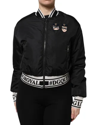Dolce & Gabbana Nylon Bomber Jacket - Black