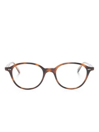 Garrett Leight Occhiali Franklin tondi - Marrone