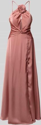 Luxuar Luxuar Abendkleid aus Satin mit Cut Out in Altrosa, Größe 32