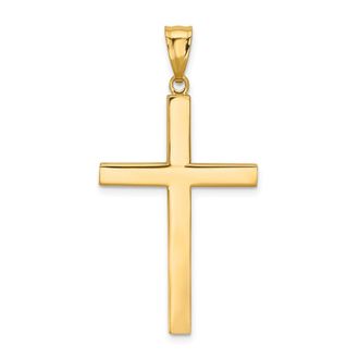 Diamond2Deal 14k Gold Latin Cross Pendant