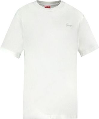 Kenzo Mens Signature Cotton T-Shirt White
