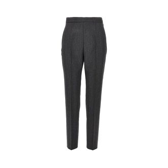 Jil Sander Geprinte wollen pantalon - Dames - Broeken - Grijs - Maat: L Wol