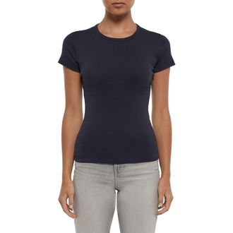 Three Dots Cotton Crewneck T-Shirt in Navy at Nordstrom Rack, Size Medium