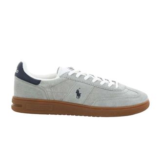 Ralph Lauren Bedford Suede Sneaker - Heren - Schoenen - Grijs - Maat: 41 EU Su&egrave;de