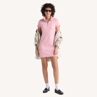 Nautica Womens Zip-Up Deck Polo Dress
