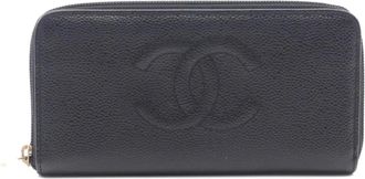 Chanel Portafoglio con zip Coco Mark 2000-2002 - Nero