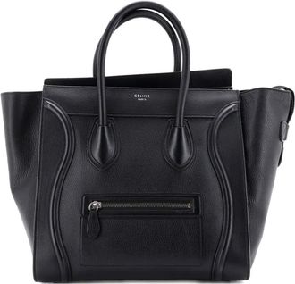 Celine Luggage Bag Grainy Leather Medium satchel - Nero