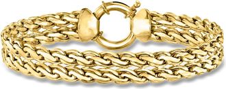 Ross-Simons 18kt Yellow Gold Cestina-Link Bracelet