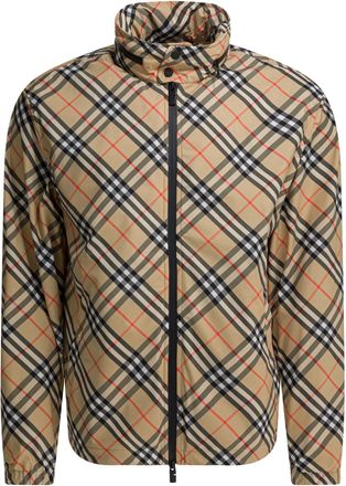 Burberry Check Jackets And Coats Beige-Uomo