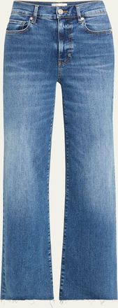 Frame Denim Le Slim Palazzo Raw Fray Jeans