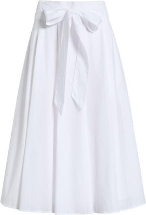 Tahari by ASL Tie Waist Midi Skirt in Ivory at Nordstrom, Size 16P