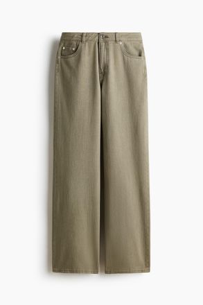 H&M Gerade Twillhose - Khakigr&uuml;n