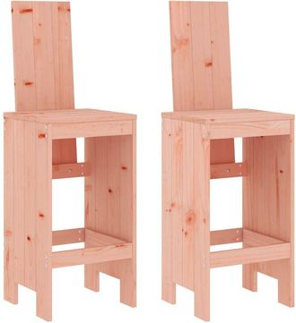 vidaXL Taburetes De Cocina 2 Uds Madera De Abeto Douglas 40x42x120 Cm Vidaxl
