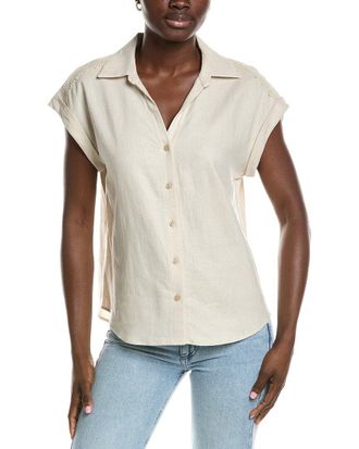 Jones New York Classic Linen-Blend Blouse