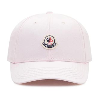 Moncler Caps, female, Pink, Size: ONE SIZE Gabardine Baseball Cap