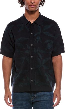 Vince Floral Jacquard Linen-Blend Shirt