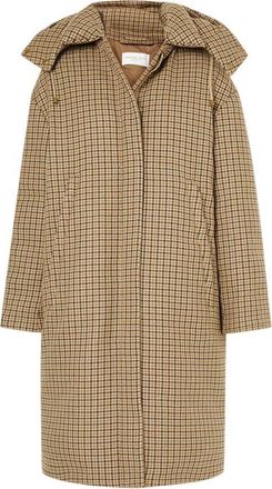 Michael Kors Collection hooded checked wool down parka Size M
