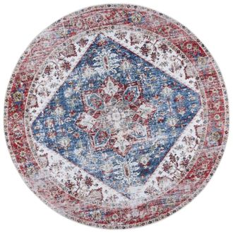 Safavieh Alfombra poli&eacute;ster azul / rojo 183 x 183 cm