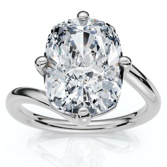 Pompeii3 Certified 4Ct Atelier Solitaire Diamond Engagement Ring 14k Gold Lab Grown