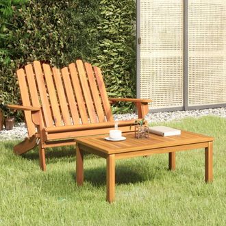 vidaXL Juego De Muebles De Jard&iacute;n Adirondack 2 Piezas Madera Acacia Vidaxl