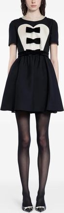 Valentino Garavani Crepe Couture mini-jurk met strikdetail - Zwart