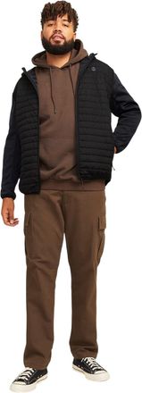 Jack & Jones Jack And Jones Gewatteerd Plus-hybride herenjack met lange mouwen (Zwart)