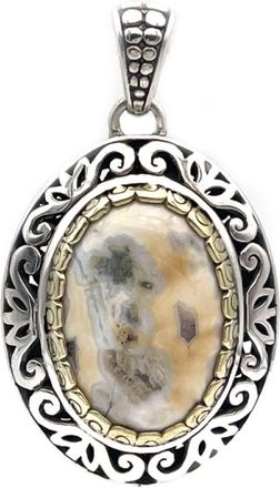 Jalan Jalan Oceaan Jaspis Zilveren Hanger - Dames - Sieraden - Grijs - ONE Size - Accessoires