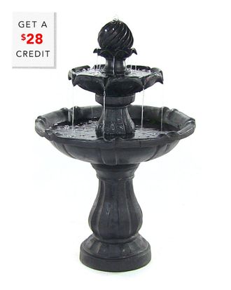 Sunnydaze SunnyDaze 2-Tier Solar Outdoor Fountain With Battery Backup with $28 Credit