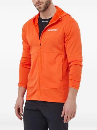 adidas zip-up hoodie - men - Recycled Polyester/Elastane - L - Orange