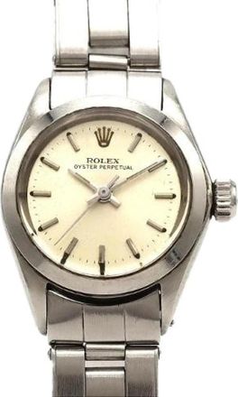 Rolex Pre-owned Oyster Perpetual Stainless Steel Automatic - Dames - Vintage Horloges - Grijs - ONE Size - Vintage