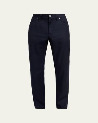 Brioni Mens Wool Slim-Fit Jeans