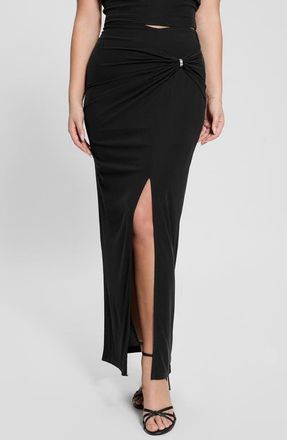 Guess Aimee Embellished Ring Maxi Skirt in Black-Black at Nordstrom, Size X-Small