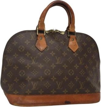 Louis Vuitton Tweedehands Canvas handtassen - Dames - Vintage Handtas - Bruin - ONE Size - Leer - Vintage