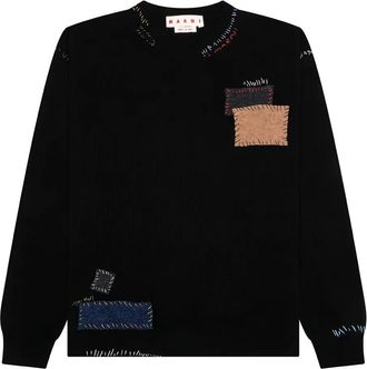 Marni patch-detailing sweater - Black