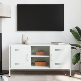 Berkfield Home TV Cabinet White 100.5x39x50.5 cm Steel
