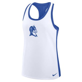 Nike Duke Nike Womens Dri-FIT College Racerback Tank Top in White | 03E1062NDU-A80