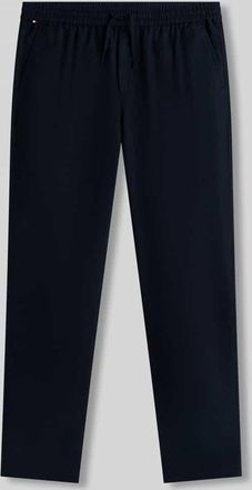 Tommy Hilfiger Tapered Chino aus Leinen-Mix mit Tunnelzug Modell HARLEM in Marine, Gr&ouml;&szlig;e 31/32