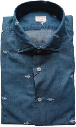 Xacus shirt - Heren - Casual Overhemden - Blauw - 3XL - Overhemden