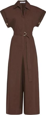 Simona Corsellini Tuco 101 Jumpsuit - Dames - Jumpsuits - Bruin - S - Katoen - Jumpsuits & Playsuits