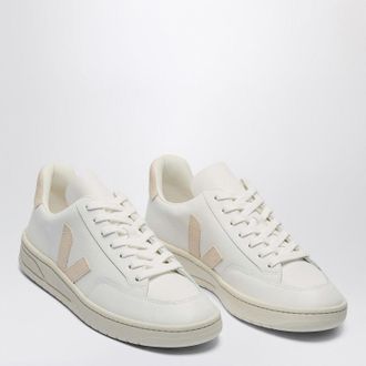 Veja Sneaker V 12 In White And Pink Leather