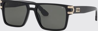 Philipp Plein Occhiali da sole a mascherina in acetato con doppio ponte