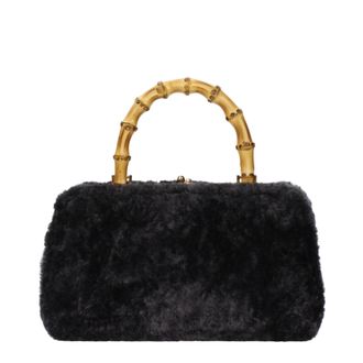 Jil Sander Goji Handtasche Damen Fell Schwarz